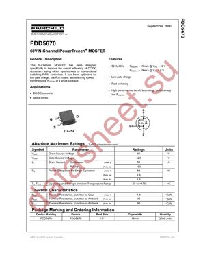 FDD5670 datasheet  